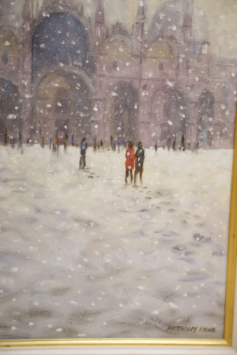 Anthony Rowe, oil on board, San Marco, February, signed, 49 x 39cm